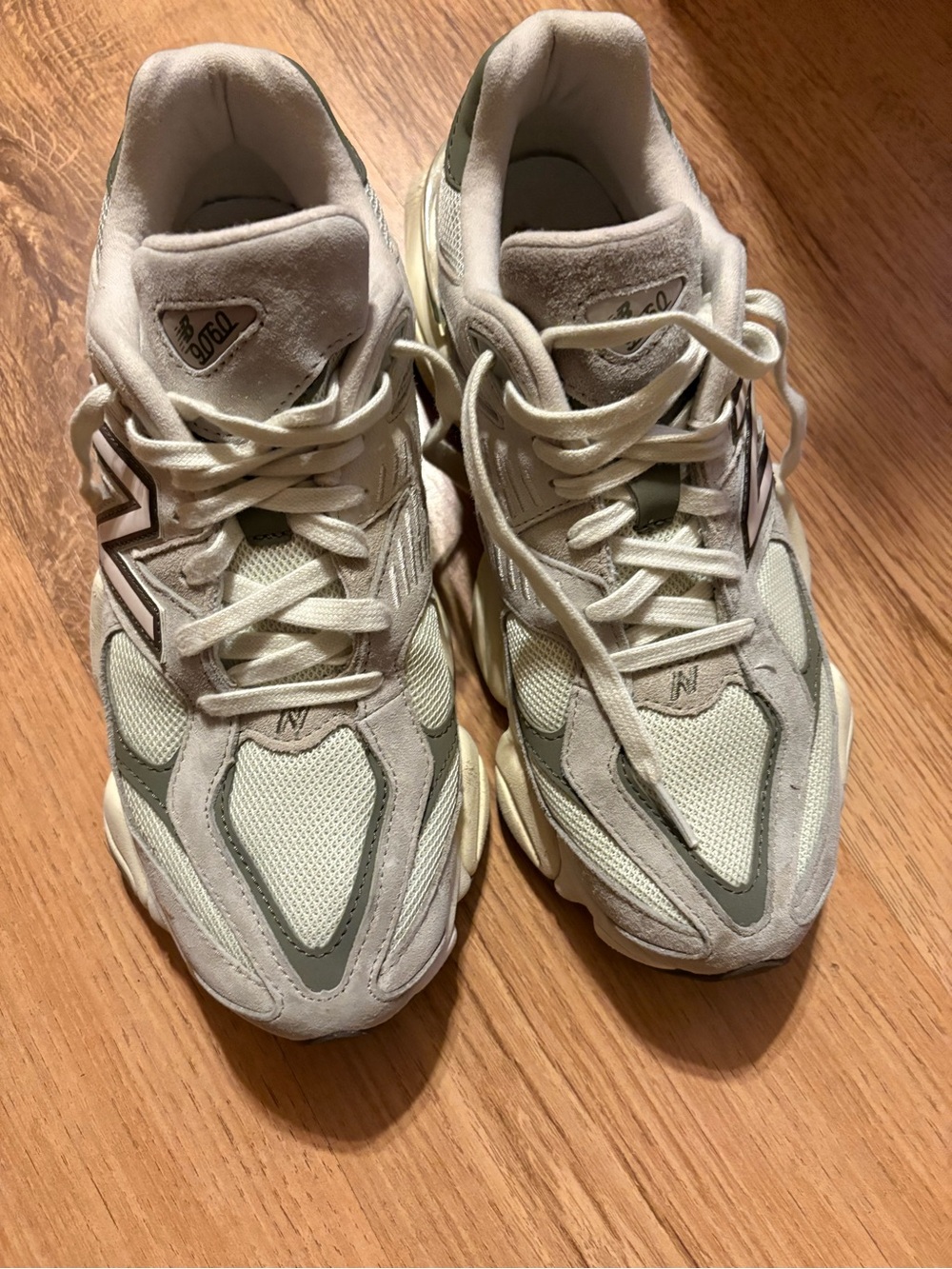 New Balance Sage Green & Light Gray Mesh New Balance Men's 9060 Running Shoes, - Picture 11 of 11